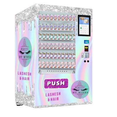 China Square eyelash vending machine for beauty items with card reader for sale