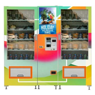 China Cold Rolled Steel Plates Food Drinks Snacks Candy Cheese Protein Vending Machinevending Machines for sale