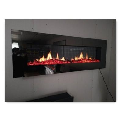 China 2020 new model hotel 66 inch home decoration healthy crackling artificial wood wall mounted electric fireplace for sale