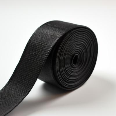 China Polyester minigroove webbing tape custom 25mm 32mm 38mm 50mm Polyester woven webbing strap for bag for sale