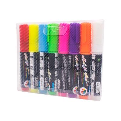 China Plastic shell +Ink no hamful to skin paint writing liquid chalk marker erasable pens for sale