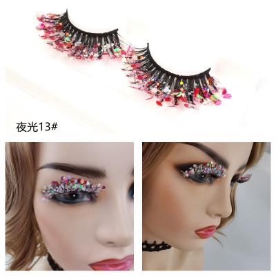 China Fluorescence Exquisite Full Strip Lashes Fluorescence Wholesale Sets False Makeup Eyelashes for sale