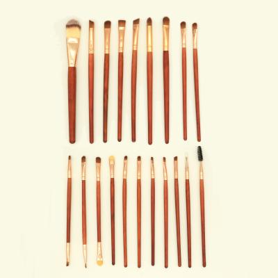 China 20Pcs Handel Face Makeup Set Brush Classic Red Wooden Multiple Brushes Double Head for sale