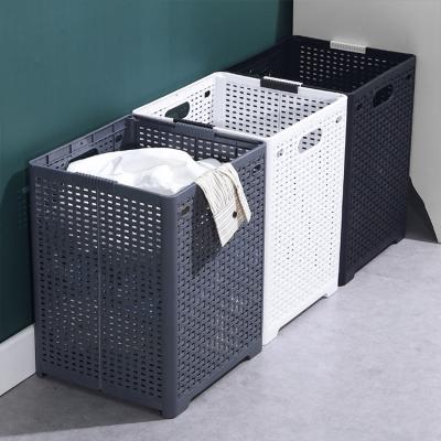 China Sustainable Suitable Waterproof Collapsible Laundry Basket Household Folding Storage Basker Clothes Sorter Dirty Laundry Basket for sale