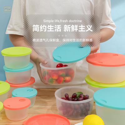 China 4pcs Microwavable Plastic Airtight Food Storage Container Set With Lids for sale