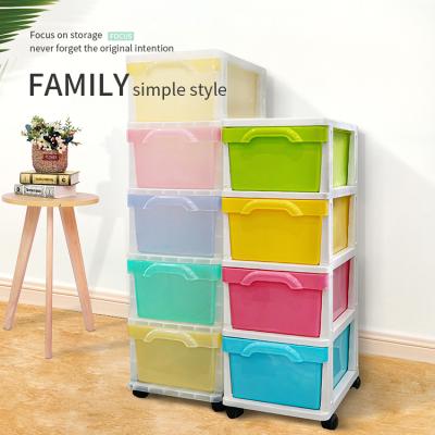 China Plastic Drawer 5 Tier Modern Stackable Baby Clothes Storage Cabinets From SHUNXING for sale