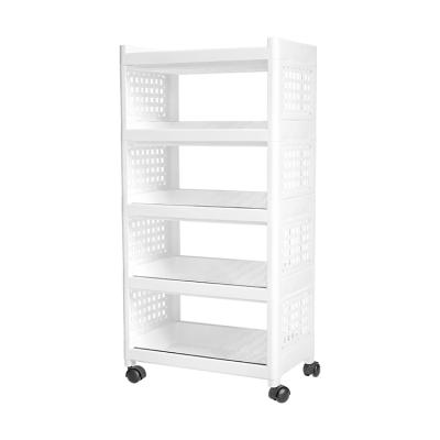 China 2021 Hot Selling Wholesale 5 Layers Viable Save Space Snacks Rack Kitchen Shelf Storage For Household for sale