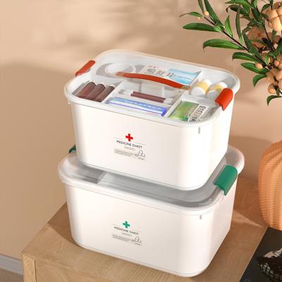 China Nordic style medicine organizer storage medicine cabinet hot sale household medicine plastic portable storage box viable wholesale for sale