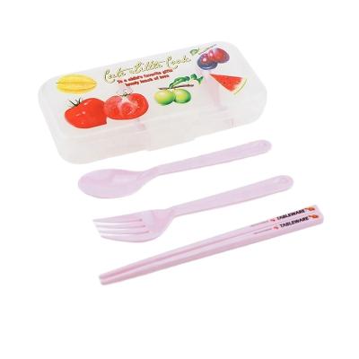 China Sustainable Portable Food Grade Plastic Custom Flatware Set For Kids for sale