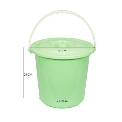 China Sustainable Household Wholesale Water Cleaning Plastic Bucket 12 Liter With Lid for sale