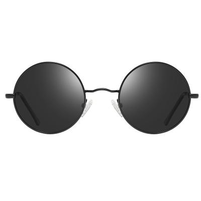 China Fashion Circular Sunglasses Ladies Shape Polarized Men's Vintage Round Frame Sunglasses for sale