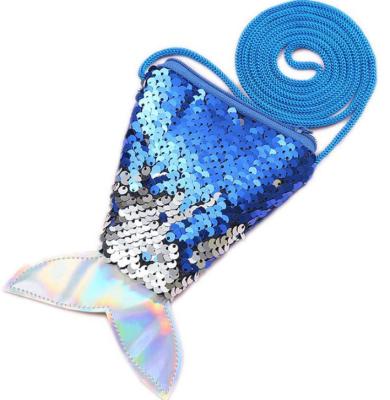 China Fashion Mermaid Tail Sequin Bag Little Girls Mini Bag Small Coin Purse Kids Bag for sale