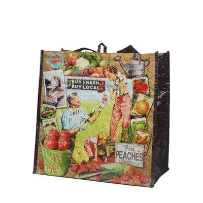 China Recyclable Wholesale Tools High Quality Porcelain Folding Laminated PP Woven Shopping Bag for sale