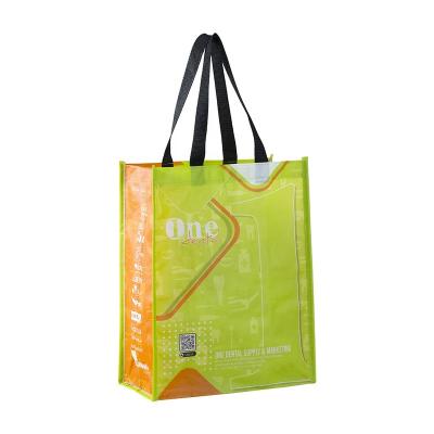 China 2021 Promotional Hot Sale Custom Logo Eco-friendly Recycled Laminated PP Reusable Non Woven Shopping Tote Bag for sale