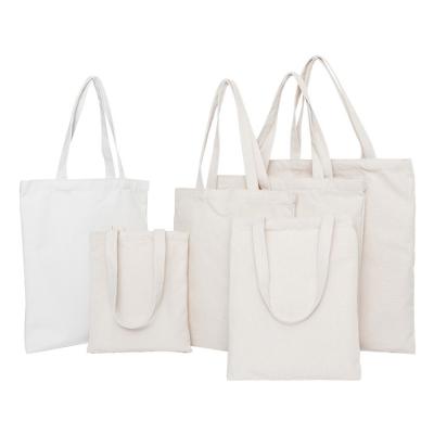 China Custom White Tote Bag Cheap Female Creative Handled Cotton Canvas For Shopping for sale