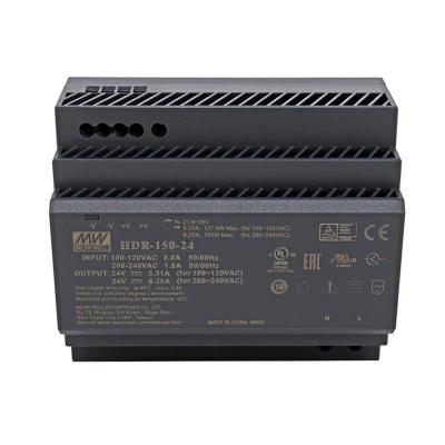 China DIN 150W/6.25A/24V Type Rail HDR-150-24 Ultrathin Switching Power Supply HDR-150-24 for sale