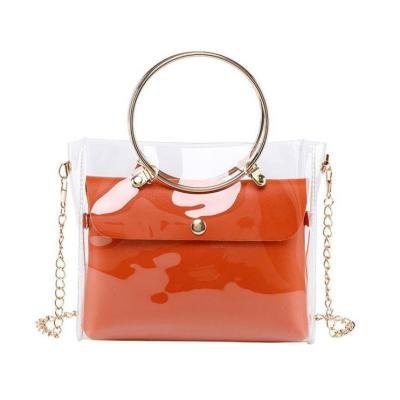 China Fashion JEAN New Trendy Solid Color Design Transparent Chain Women Fashion Shoulder Bag Ladies Handbags Women Bags for sale