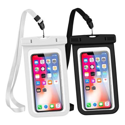 China Multi Bottom Water Proof Cell Phone Pocket Waterproof IPX8 Case Bag Style Dry Bag with Neck Strap for iPhone 11 pro XS 8 7 plus Samsung for sale