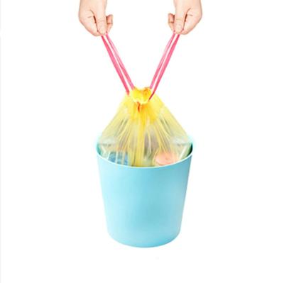 China Drawstring Tie-Handle Biodegradable Biodegradable Waste Plastic Garbage Bag With Household for sale