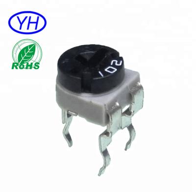 China Cermet SM065 Audio Film 3 Pins 6mm Spain Rotary Trimmer Potentiometers 100k 10k 5k for sale