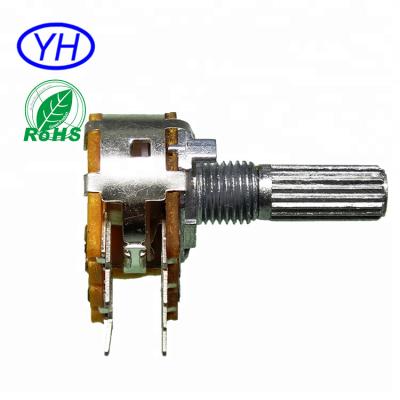 China R1620S A1 5 Pins Dual Audio Rotary Tape 16mm Potentiometer With Rotary Switch for sale