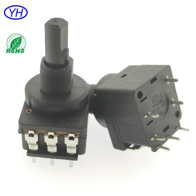 China Factory Direct Sales 16mm Dual Ohm Carbon Switch Rotary Potentiometers R16R4S-2D1- for sale