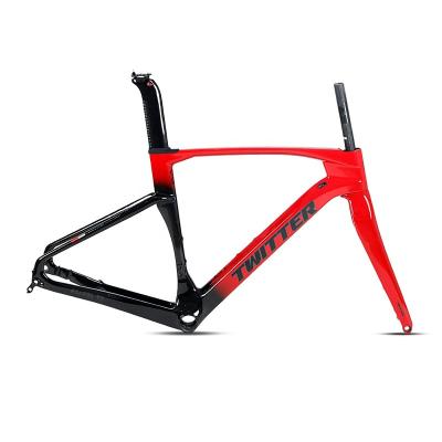 China EPS Tech Twitter GRAVE V2 carbon bicycle frame 700C*45C off road disc brake through axle 12*142mm t900 carbon fiber gravel bike frameset for sale