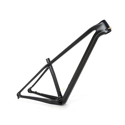 China Lightweight Unpainted Matte Black Carbon Fiber MTB Frame 29er Mountain Bike Frame With Through Axle 148mm No Decals for sale