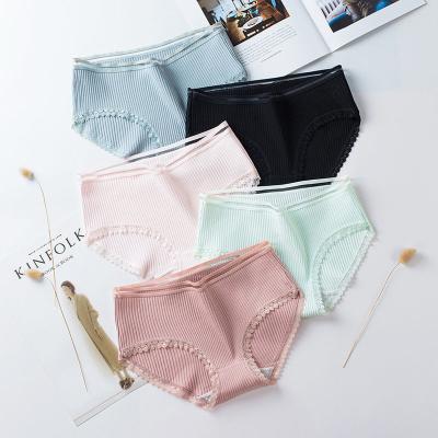 China Wholesale Antibacterial Female Briefs High Quality Breathable Women's Cotton Panties Ladies Sexy Underwear for sale