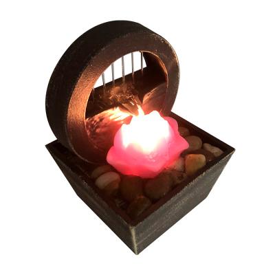 China China Lucky Rock Garden Lotus Water Fountain Indoor Desktop Landscape Ornament Stone Shaped Mini Fountain for sale