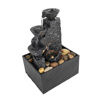 China China indoor rock garden humidifier household table European style indoor fountain and water flow fountain decoration living room for sale