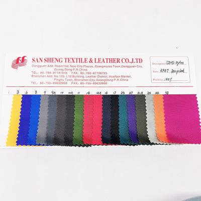 China Waterproof 420D recycled nylon fabric made from new recyclable materials for sale