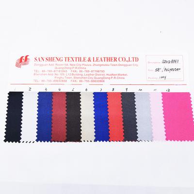 China Waterproof Environmental Friendly Recycled 420D RPET PU Coated Fabric for sale