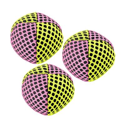 China Promotional Toy Hot Sell 5cm Fabric Plastic Leather Anti Stress Ball Tube Wrapped Juggling Ball For Kids Exercise for sale