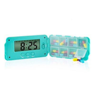 China 1/7/14/28/31 days new design cheap wholesale manfacture customize cute clear plastic weekly medicine lock pill box with timer for sale