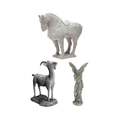 China Large Europe Cement Concrete Craft Angel Animal Garden Horse Decoration Statues Molds For Sale for sale