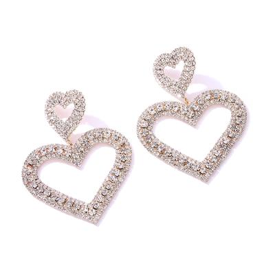 China Low Price Brass Heart Shape Nickel Free Lead Free Earring Customized Color For Birthday Engagement Gift Party Wedding for sale