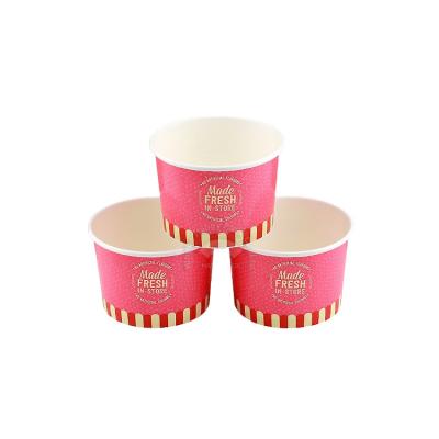 China HAPPYPACK Custom Wholesale Disposable Color Disposable Paper Cup 6.5oz PE/PLA Disposable Ice Cream Cup Free Sample for sale