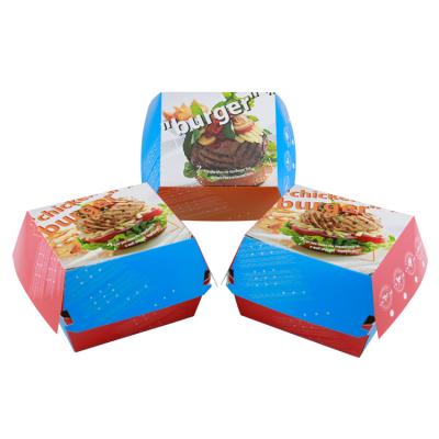 China Disposable HAPPYPACK Disposable Custom Printing Logo Take Away Food Box Kraft Paper Lunch Box Burger Box Free Samples for sale