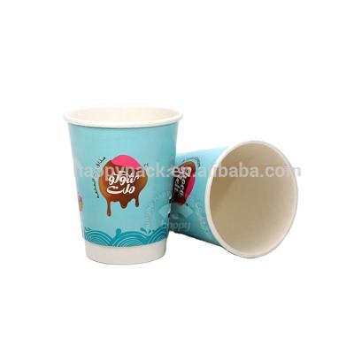 China Color Disposable Custom Logo Printed Hot Double Wall Drink Coffee Paper Cup 4/6/8/10/12/16oz Free Samples for sale