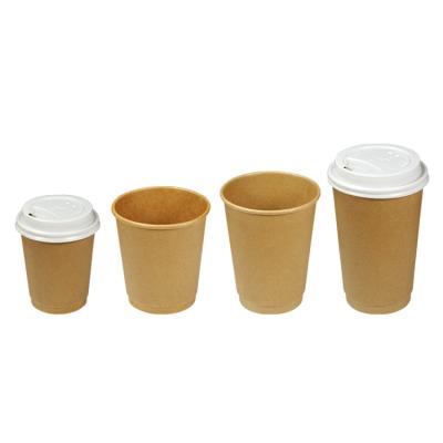 China Happypack Hot Disposable Coffee Paper Cups Custom Printing Hot PLA PE Double Wallpaper Coffee Cup Wrapping Paper Cup Free Samples Hot for sale