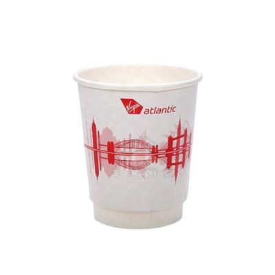 China Free Sample 4/5/6/7/8/9/10/12/16oz Custom Color Logo Double Wall Hot Paper Disposable Coffee Cup for sale