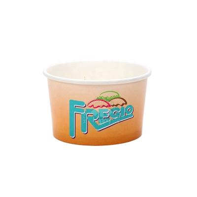 China Custom Color Disposable Logo Printing Disposable Paper Cup 16oz Disposable Ice Cream Cup Free Sample for sale