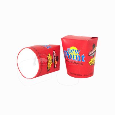 China Happypack Disposable Custom Printing Take Away Box Round Noodle Box Food Container Bottom Paper Free Sample Without Handle for sale