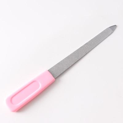 China New Design Durable Metal Nail Folder Nail Art Tools Stainless Steel Nail Art Tools Portable Custom Double Side File Size 14cm for sale