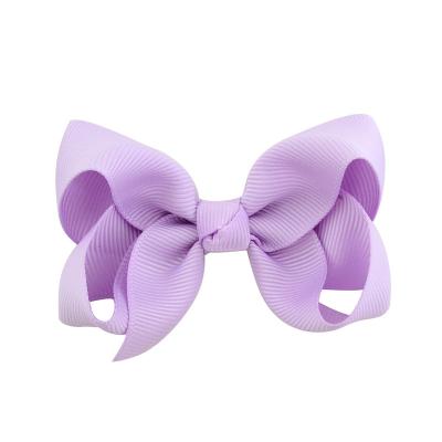 China Custom made custom made girl's solid color baby hair bow and accessories kids ribbon clip for sale