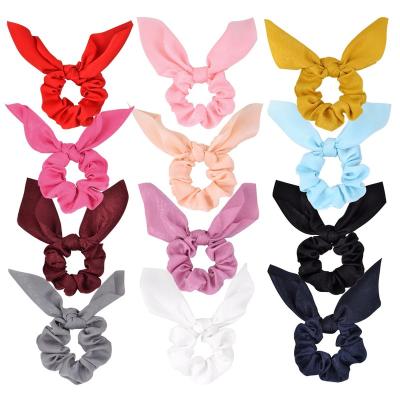 China Silk Hair Scrunchies Ring Bowknot Hair Ribbon Streamer Silk Hair Head Rope Custom for sale