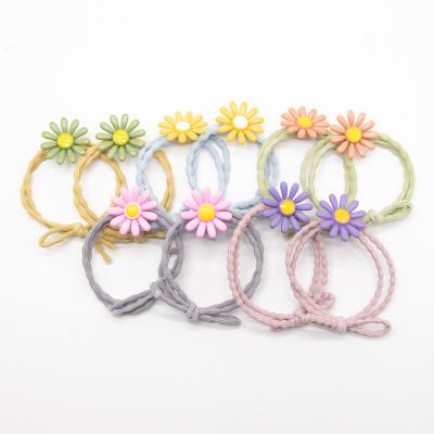 China Lovely Hair Circle Chrysanthemum Girl Child Hair Circle Flower Hair Rope Bracelet Band Head Soft Rubber Rope for sale