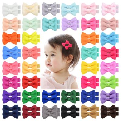 China Custom Kids Decoration Kids Accessories Babies Hair Bows Hair Clips Boutique Grosgrain Ribbon Bow Sun Barrettes For Babies for sale