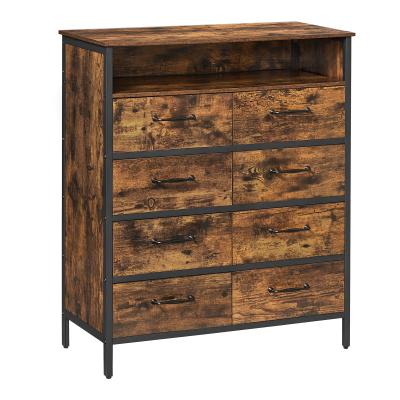 China VASAGLE Bedroom Non-Woven 8(Size) Chest Of Drawers Adjustable Antique Furniture Chest Of Drawers Luxury With Particle Board And Steel for sale